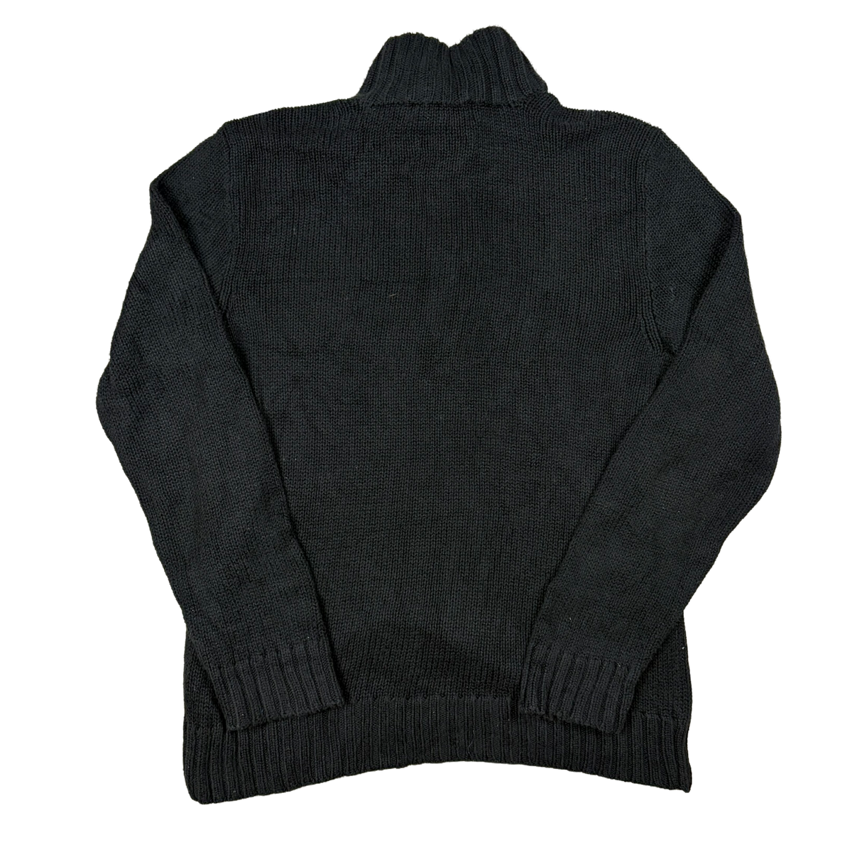 Polo by Ralph Lauren Quarter Zip Knit Sweater – Black/Red – M
