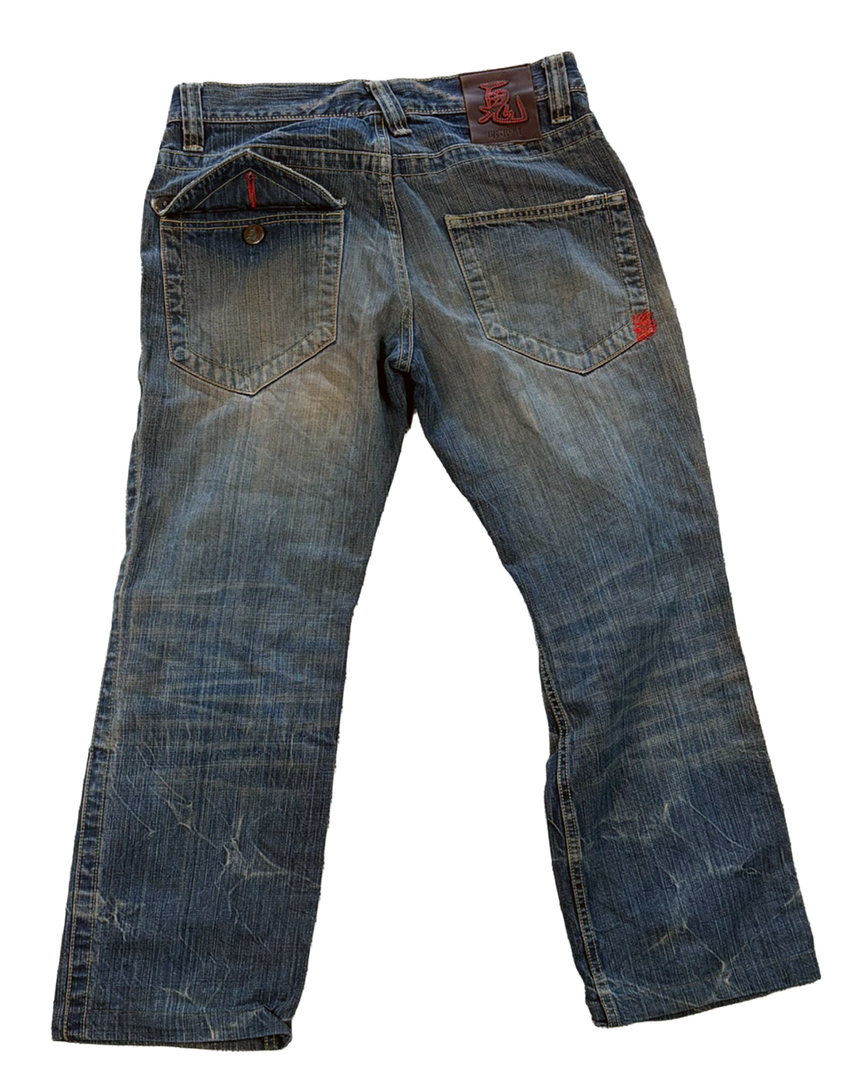 Vintage Onerat Japanese Style Distressed Jeans Blue | 31