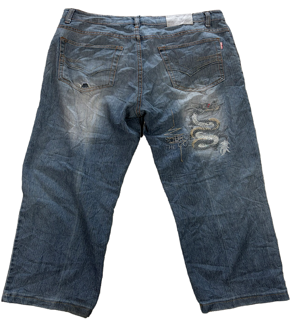Vintage Kameno Dragon Embroidered Jeans Blue | Y2K