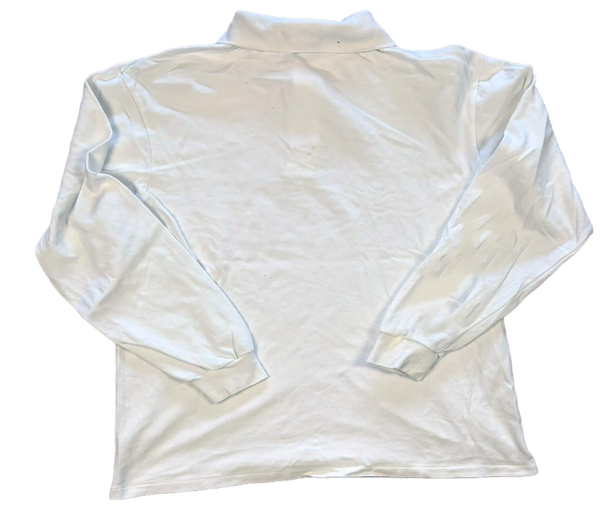 Vintage Lacoste Long Sleeve Polo Shirt White | Size 18