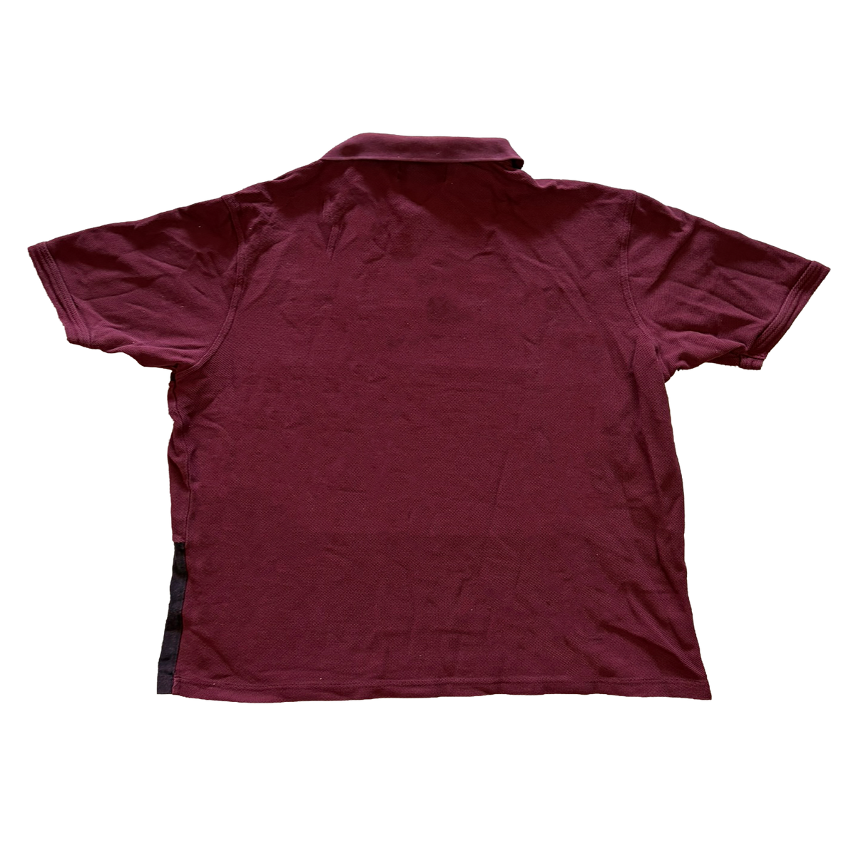 Fred Perry Slim Fit Poloshirt Bordeaux Dunkelrot Colorblock – Größe XL