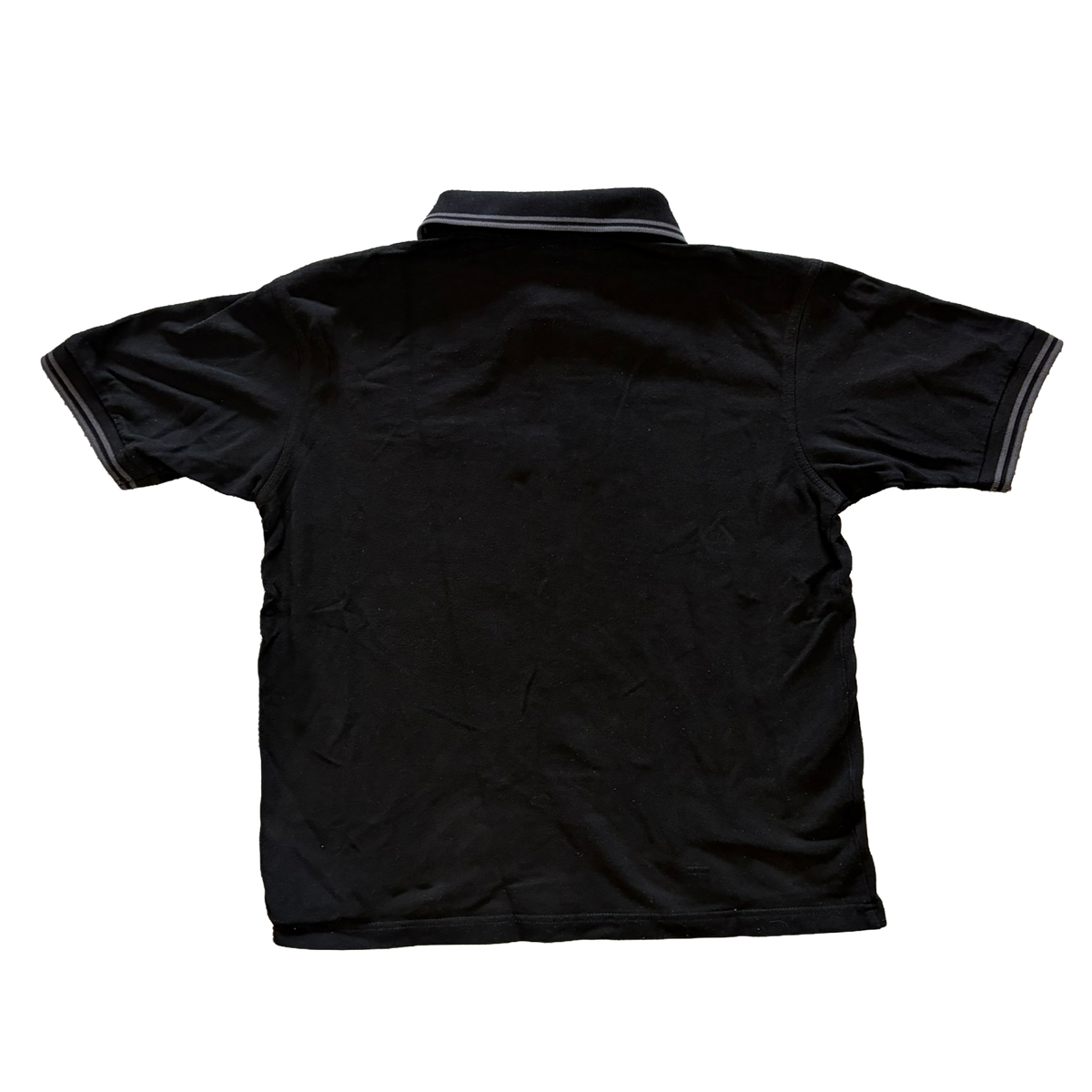 Fred Perry Poloshirt Schwarz Grau Twin Tipped – Größe XS