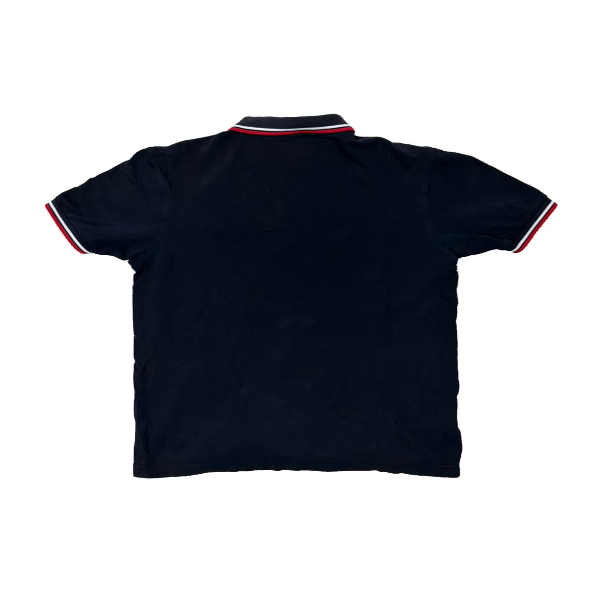Fred Perry Poloshirt Navy – Größe M – Rot/Weiß Double Tipped – Laurel Wreath Polo