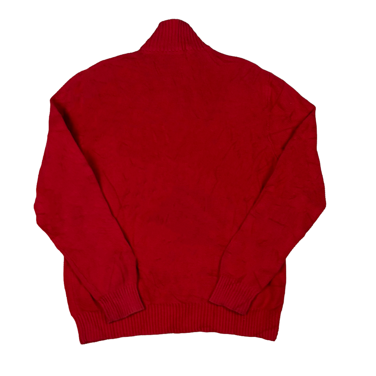 Vintage Polo by Ralph Lauren Full Zip Knit Sweater – Red – L