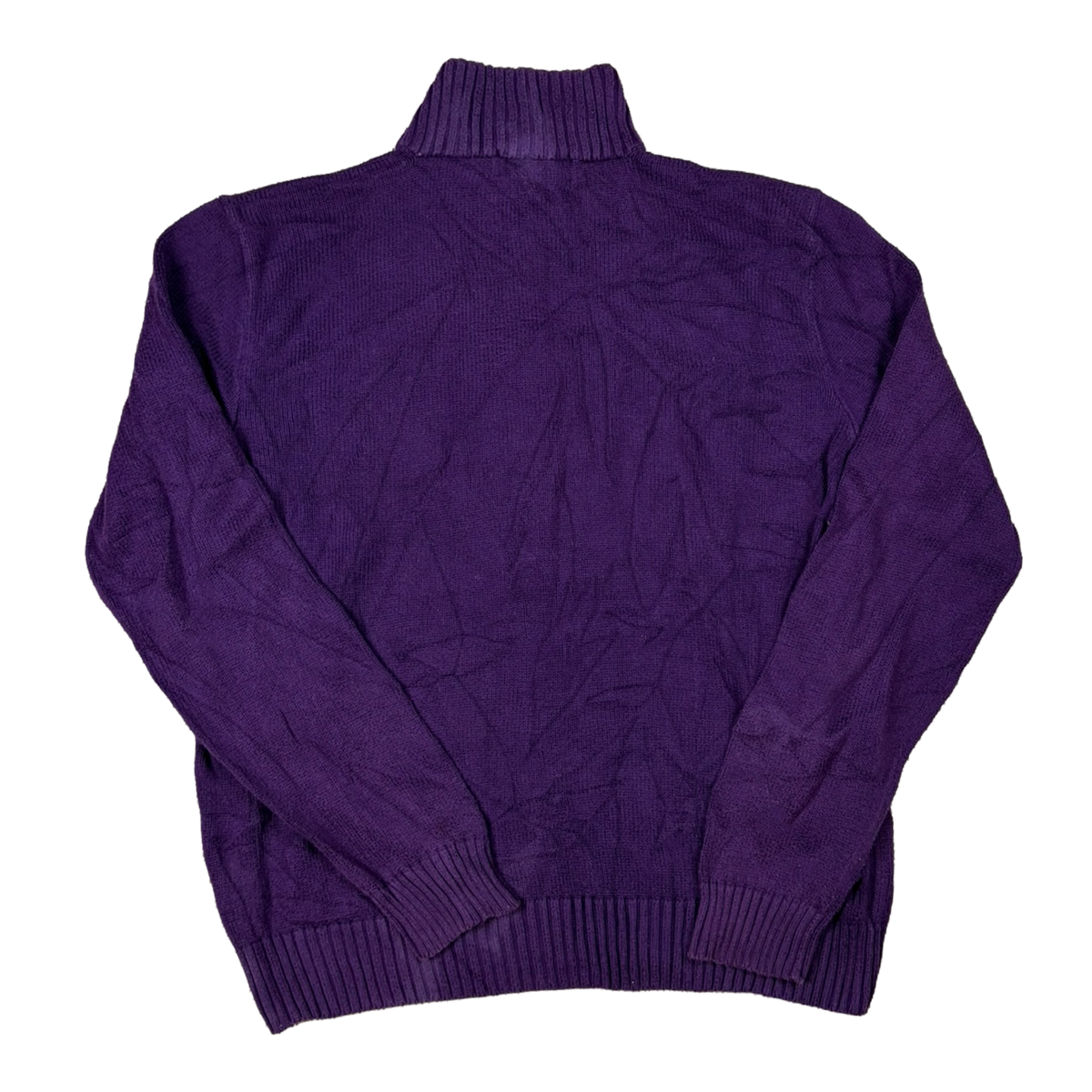 Vintage Polo by Ralph Lauren Full Zip Knit Sweater – Purple/Green – M