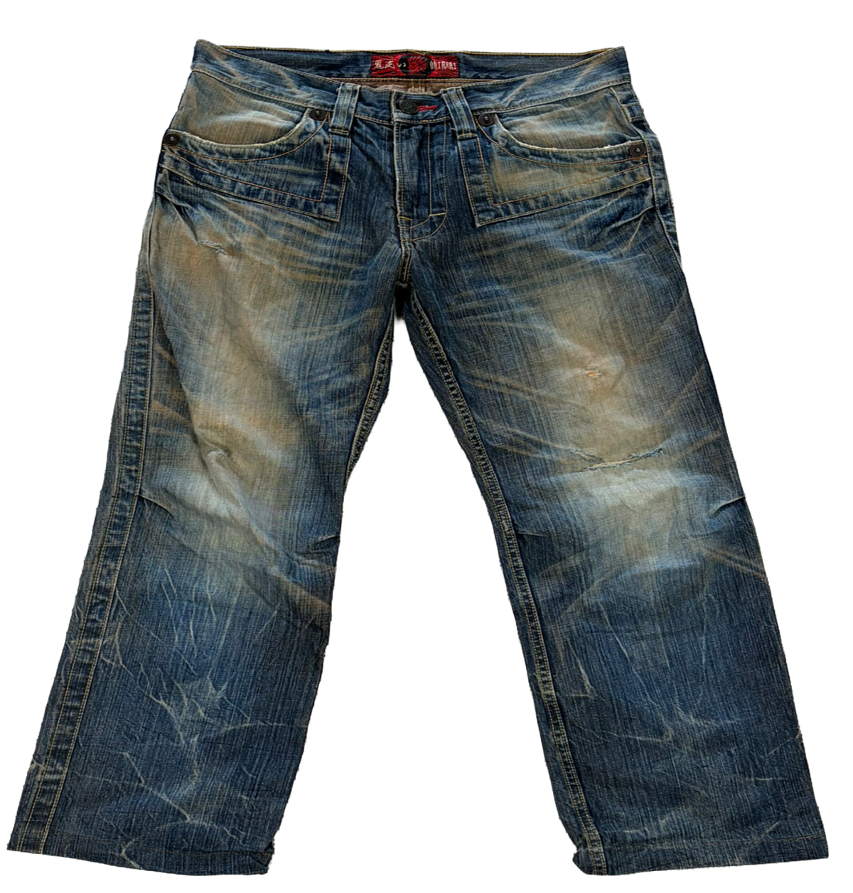 Vintage Onerat Japanese Style Distressed Jeans Blue | 31