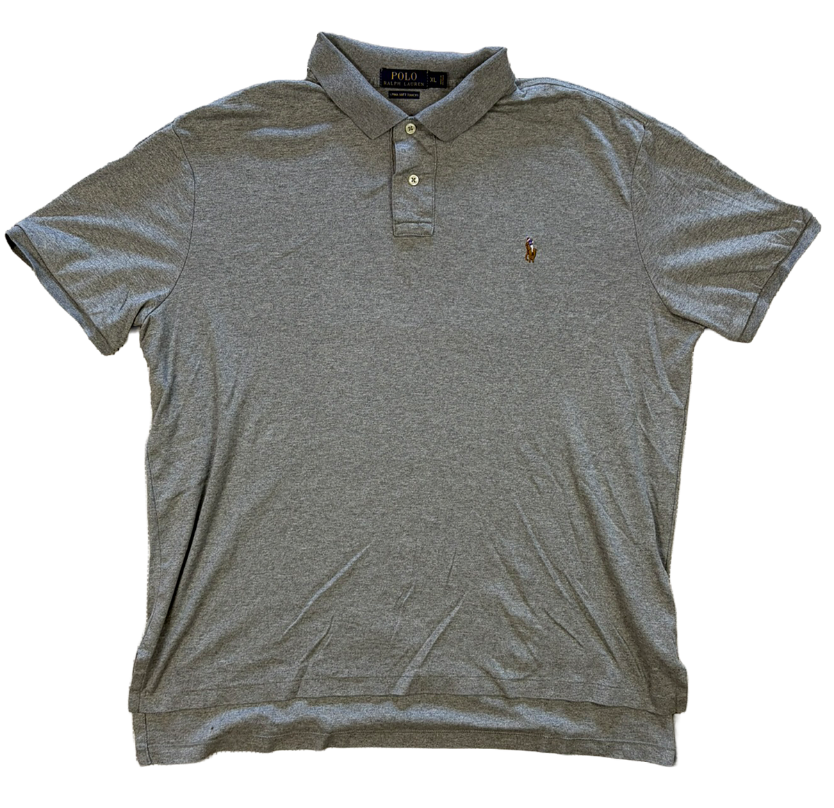 Polo Ralph Lauren Pima Soft Touch Grey Polo Shirt – Size XL