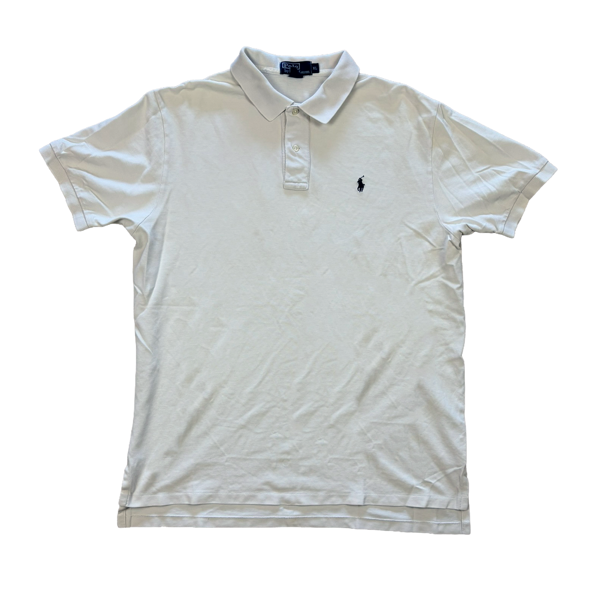 Vintage Polo Ralph Lauren Polo Shirt Weiß – Black Pony – Größe XL