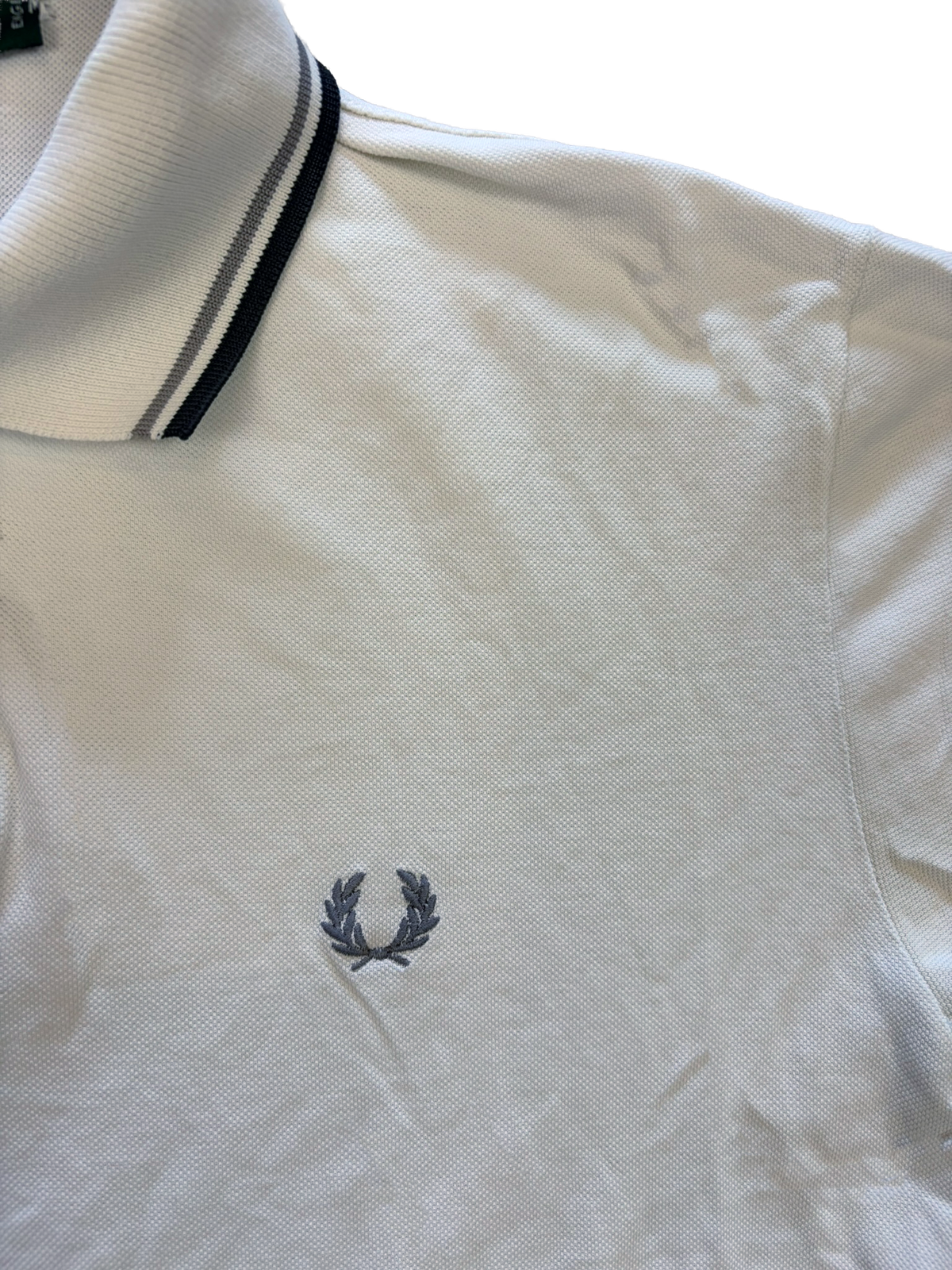 Vintage Fred Perry Polo Shirt Weiß – Twin Tipped – Größe 40 / M–L