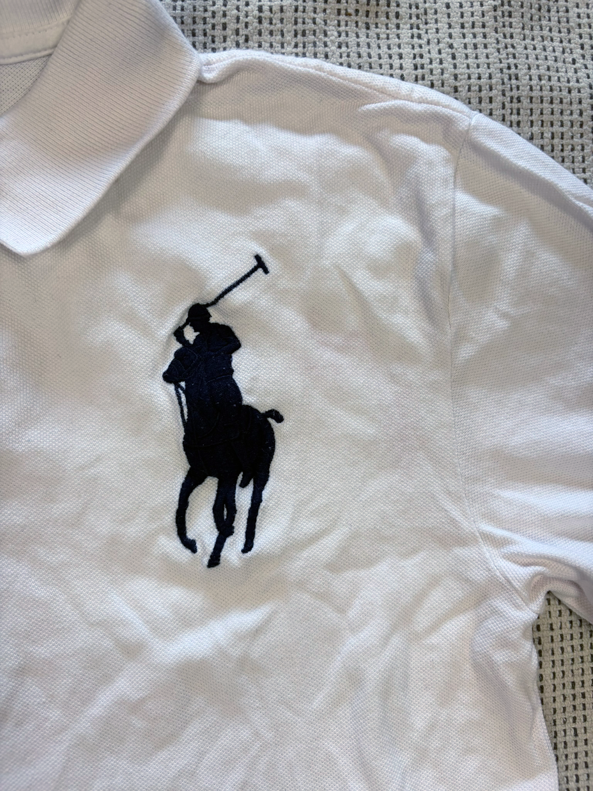 Polo Ralph Lauren Big Pony Polo Shirt Weiß Navy – Größe XL