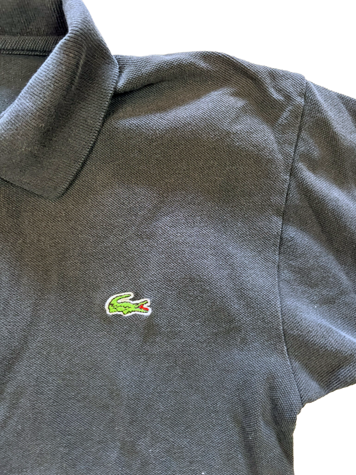 Lacoste Polo Shirt Schwarz – Größe S – Classic Crocodile Logo