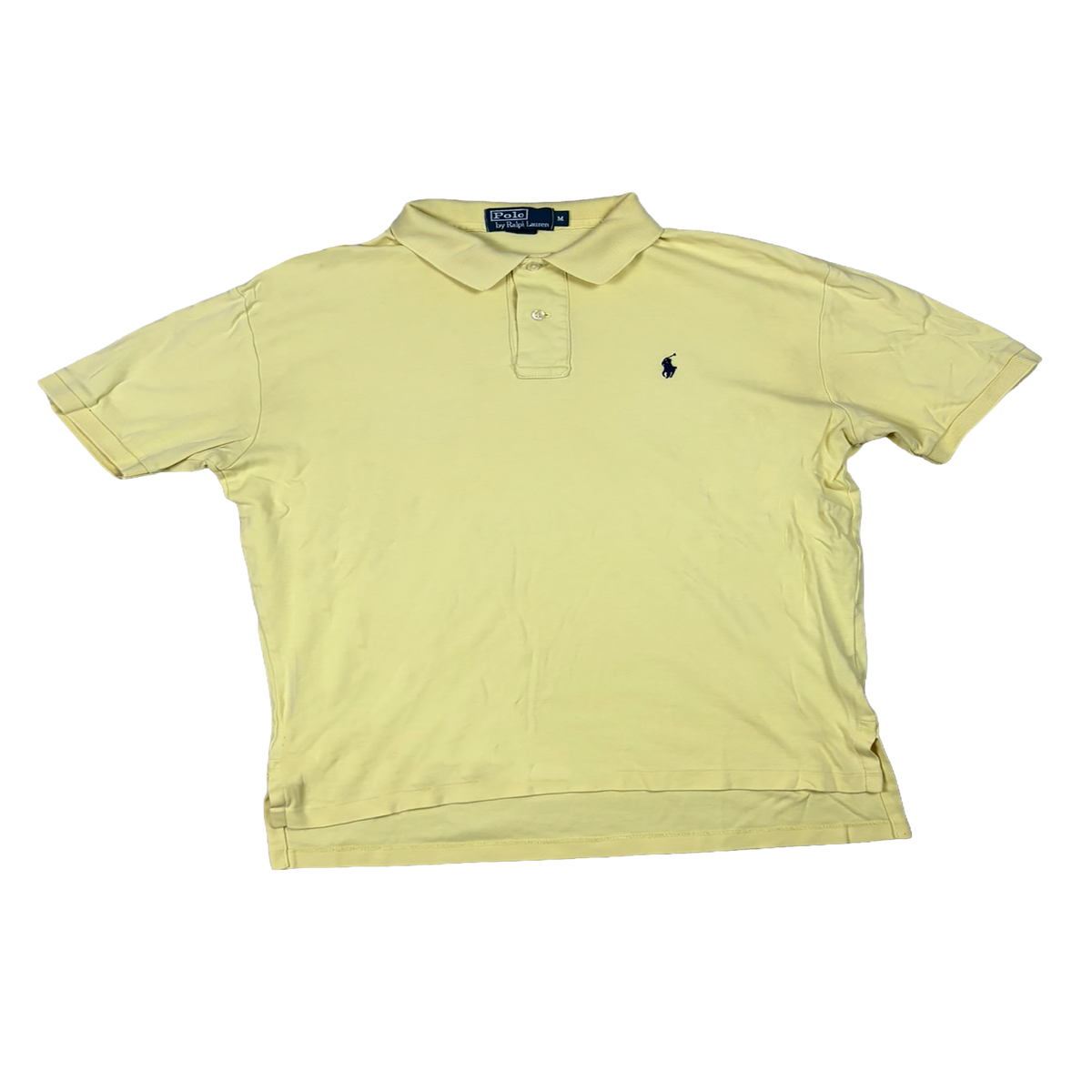 Polo Ralph Lauren Poloshirt Gelb – Navy Pony Logo – Größe M