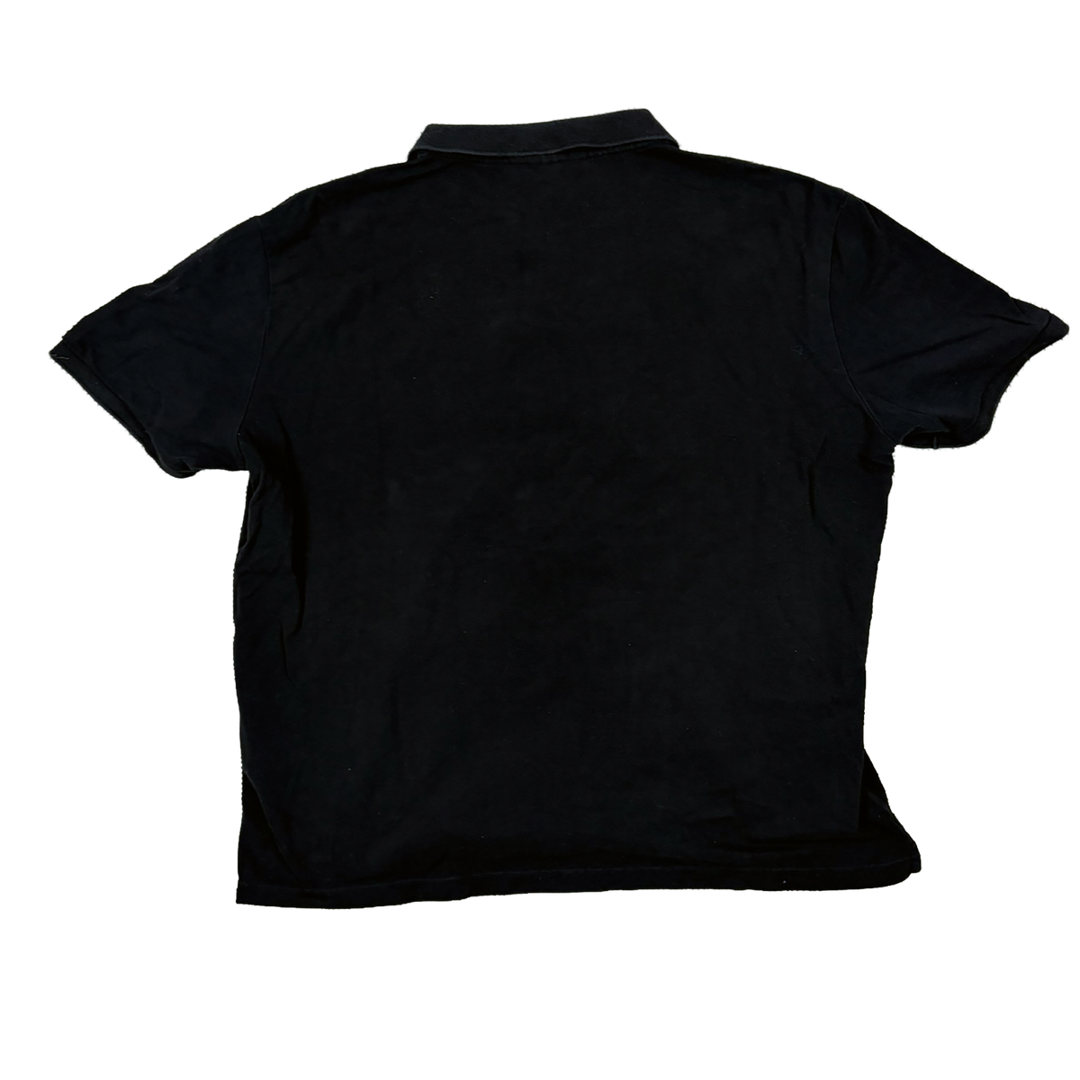 Burberry Vintage Polo Shirt Schwarz mit Nova Check Detail – 100% Baumwolle