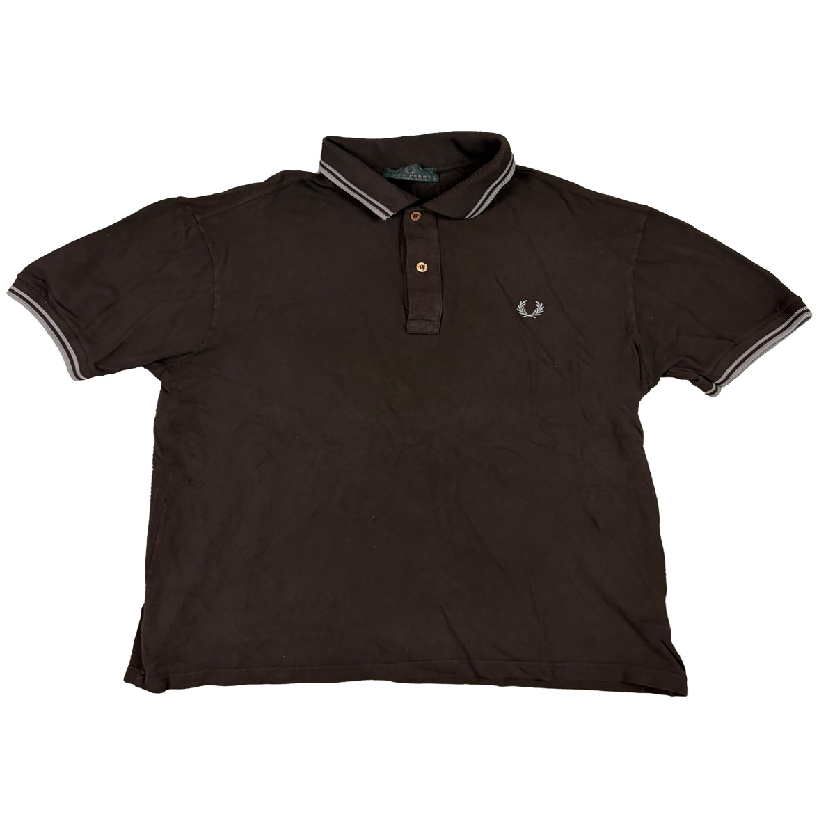 Vintage Fred Perry Poloshirt Braun – Größe 42 – Made in England – Laurel Wreath Polo