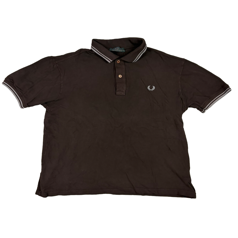 Vintage Fred Perry Poloshirt Braun – Größe 42 – Made in England – Laurel Wreath Polo