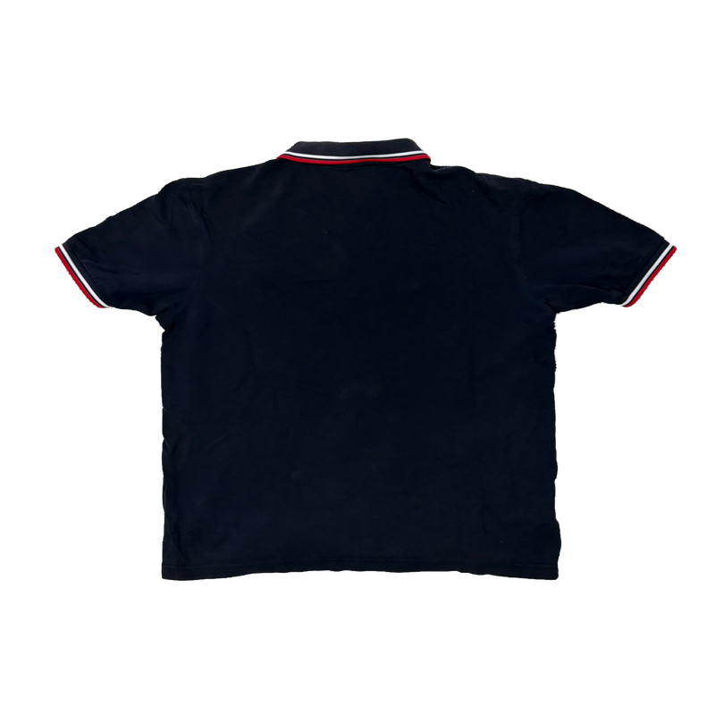 Fred Perry Poloshirt Navy – Größe M – Rot/Weiß Double Tipped – Laurel Wreath Polo