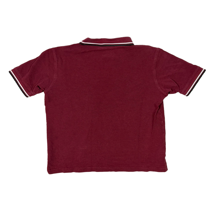 Fred Perry Slim Fit Poloshirt Burgundy – Größe M – Double Tipped – Laurel Wreath