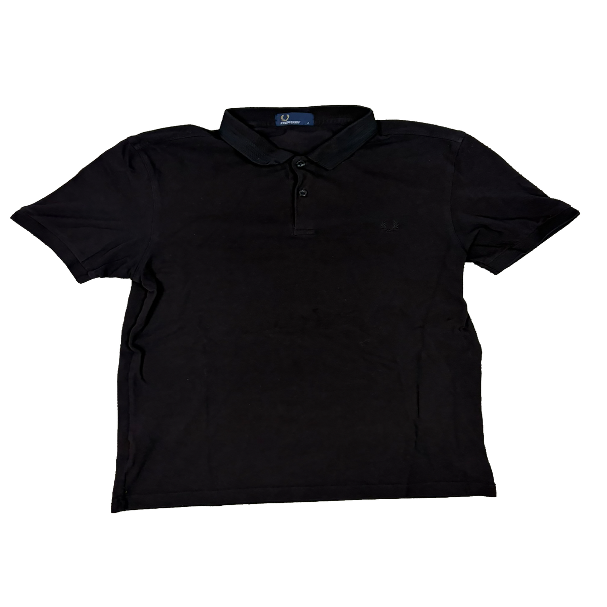 Fred Perry Poloshirt Schwarz – Größe L – Tonal Laurel Wreath – Classic Piqué