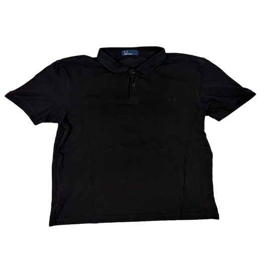 Fred Perry Poloshirt Schwarz – Größe L – Tonal Laurel Wreath – Classic Piqué