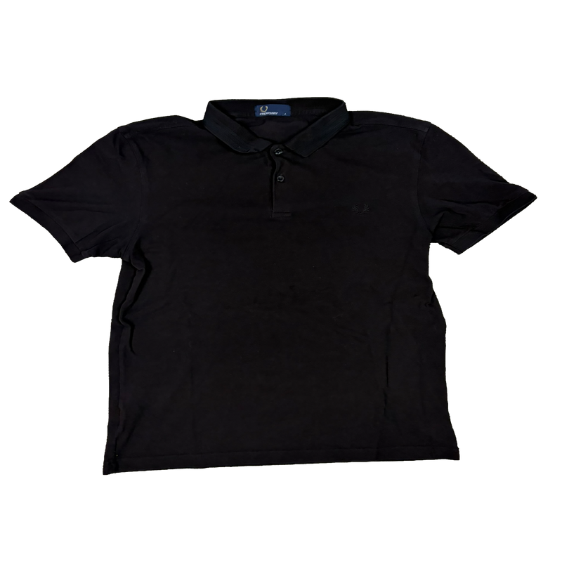 Fred Perry Poloshirt Schwarz – Größe L – Tonal Laurel Wreath – Classic Piqué
