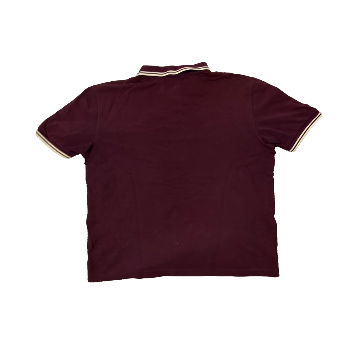 Fred Perry Slim Fit Poloshirt Bordeaux – Größe L – Double Tipped – Laurel Wreath