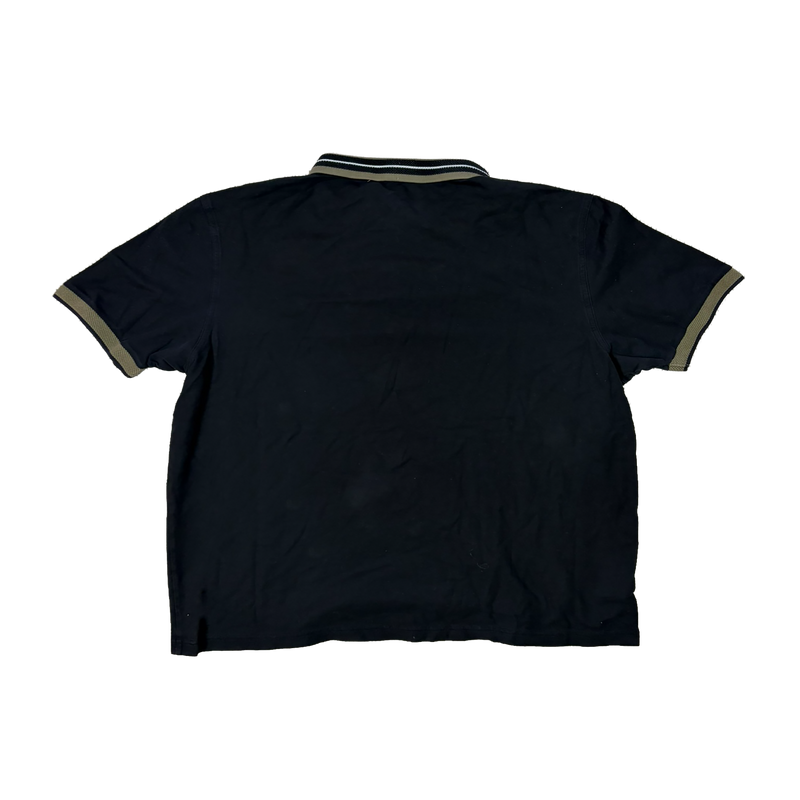 Fred Perry Poloshirt Schwarz / Oliv – Gestickter Laurel Wreath – Größe XL